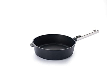 Woll Diamond Logic XR Pro Hochrandpfanne - Induktiv -, Ø 24 cm, 7 cm hoch, mit abnehmbarem Edelstahlstiel - Geeignet für alle Herdarten, Aluminiumguss, Antihaft-Versiegelung, backofenfest, schwarz im Sale